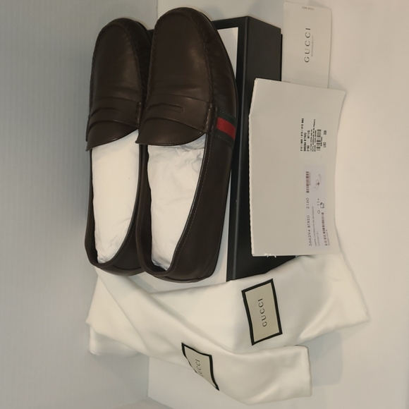 Men's Brown Gucci Loafers - Picture 5 of 6